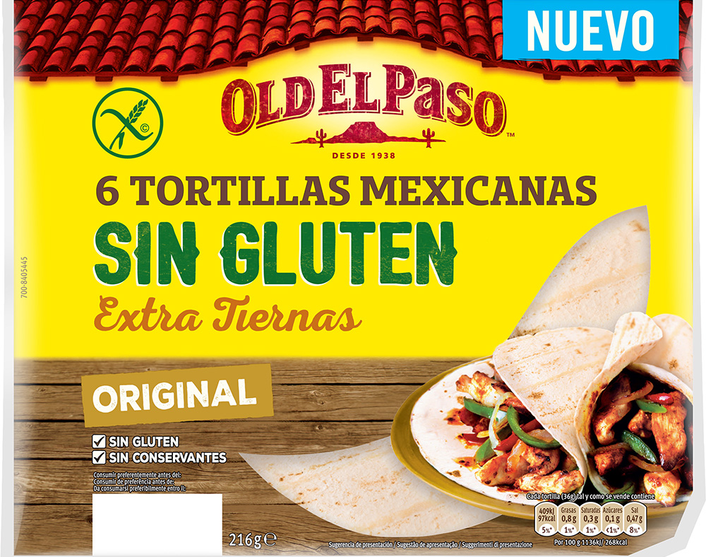 TORTILHAS OLD EL PASO SEM GLÚTEN 216G