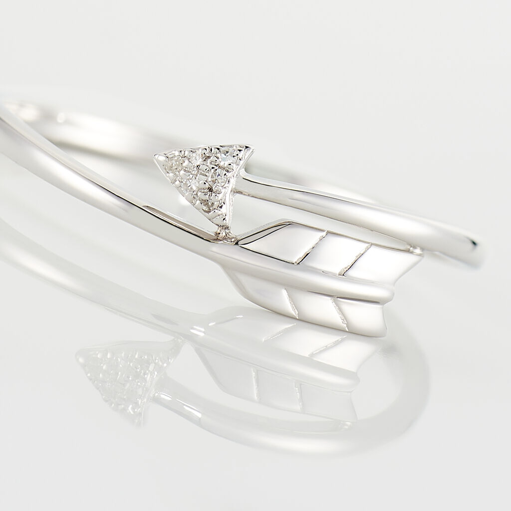 Bague Fleche Or Blanc Diamant