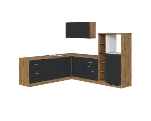 Held Furniture hoekkeuken zonder apparatuur Florence 240 cm grijs mat gedemonteerde variant omkeerbaar 1128.6293