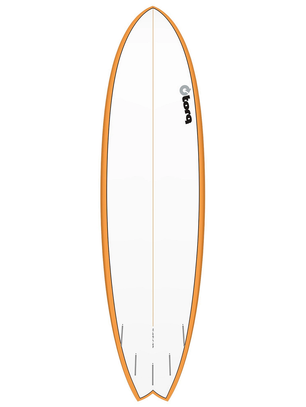 Torq Epoxy Tet Mod Fish Orangerail 7'2 Surfboard orange