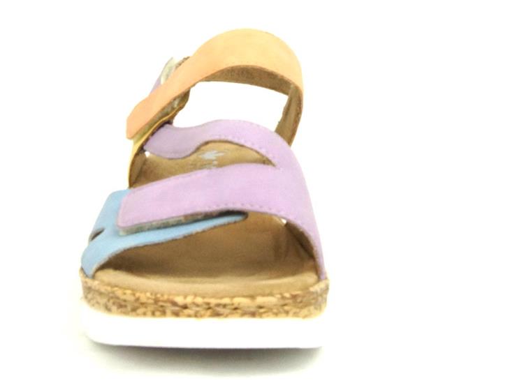 Rieker V2366 blasslila/aqua/aprikot/sun