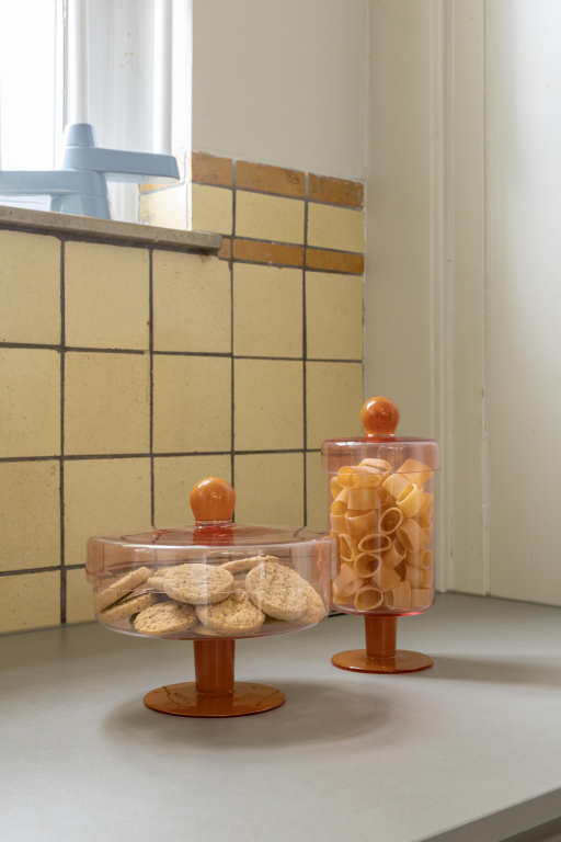 &klevering Duo voorraadpot hoog roze