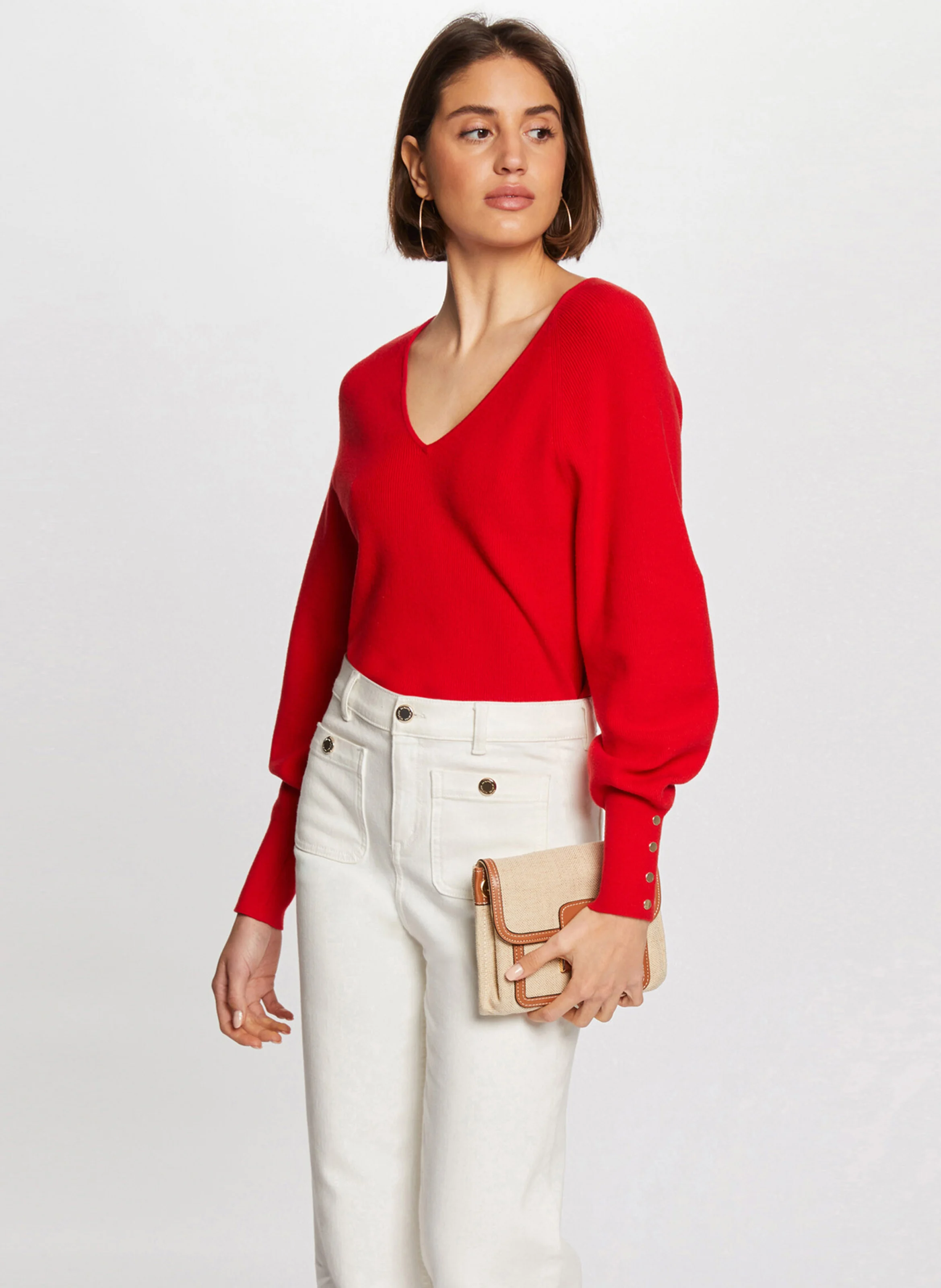 MPANDA - Pull droit en fine maille | Rouge