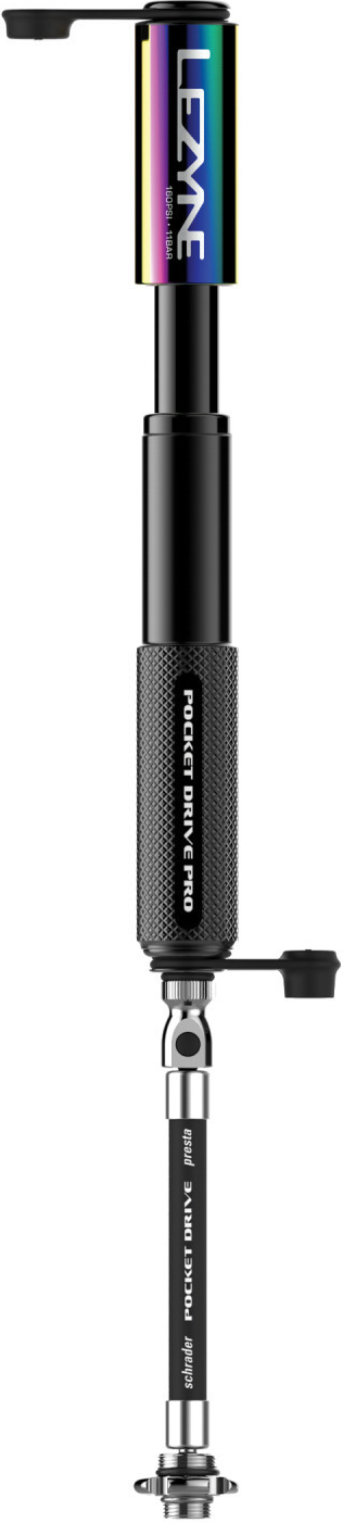 Lezyne Pocket Drive Pro Håndpumpe Oil Slick Sort