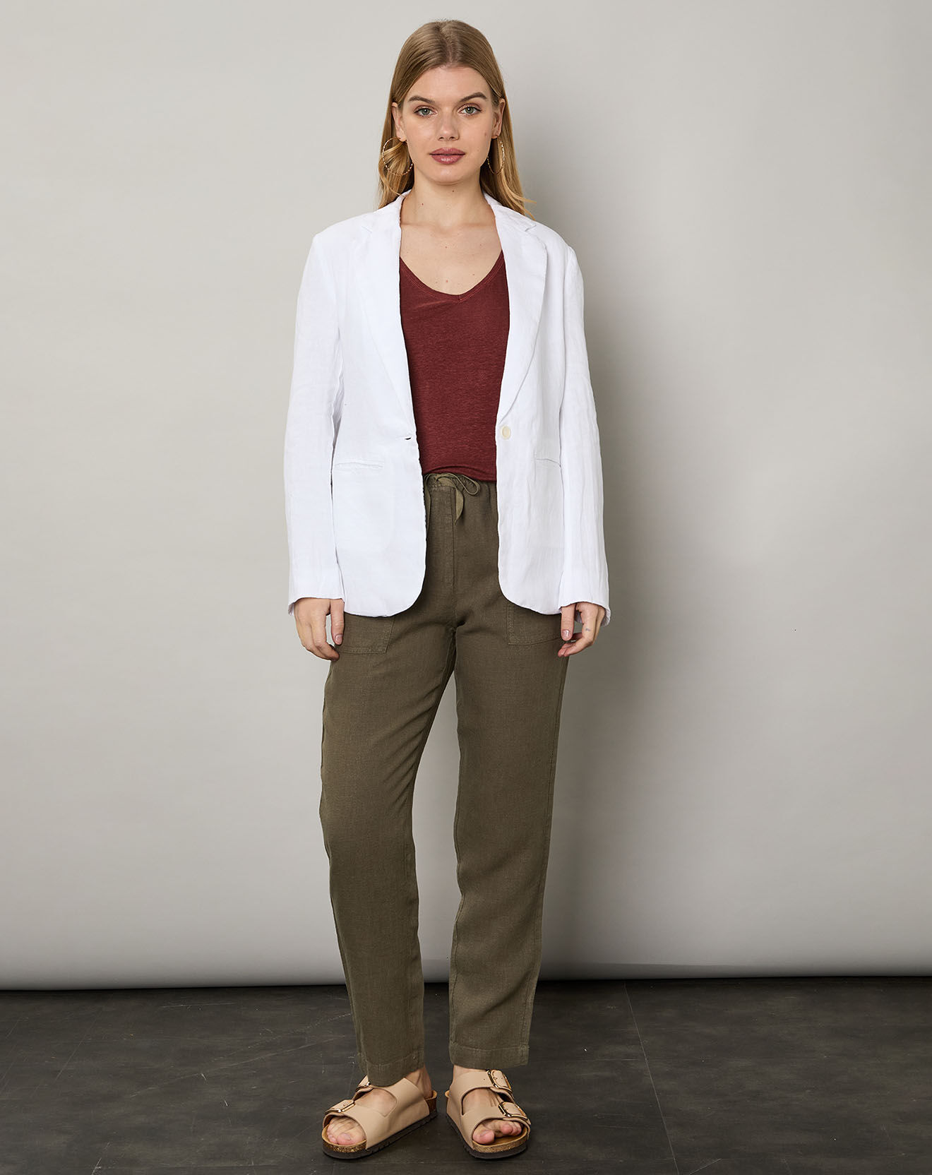 Hartford Veste 100% Lin Virna blanche