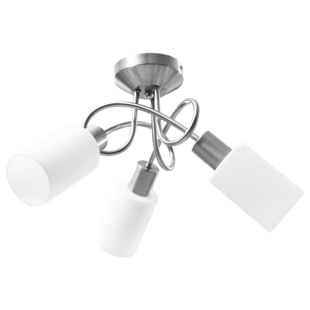 vidaXL Plafondlamp met keramische kappen voor 3 E14-lampen