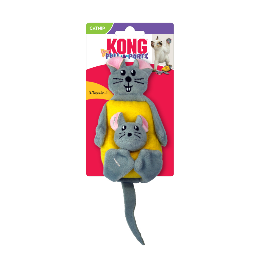Brinquedo Kong Pull-A-Partz Cheezy Mouse para Gatos