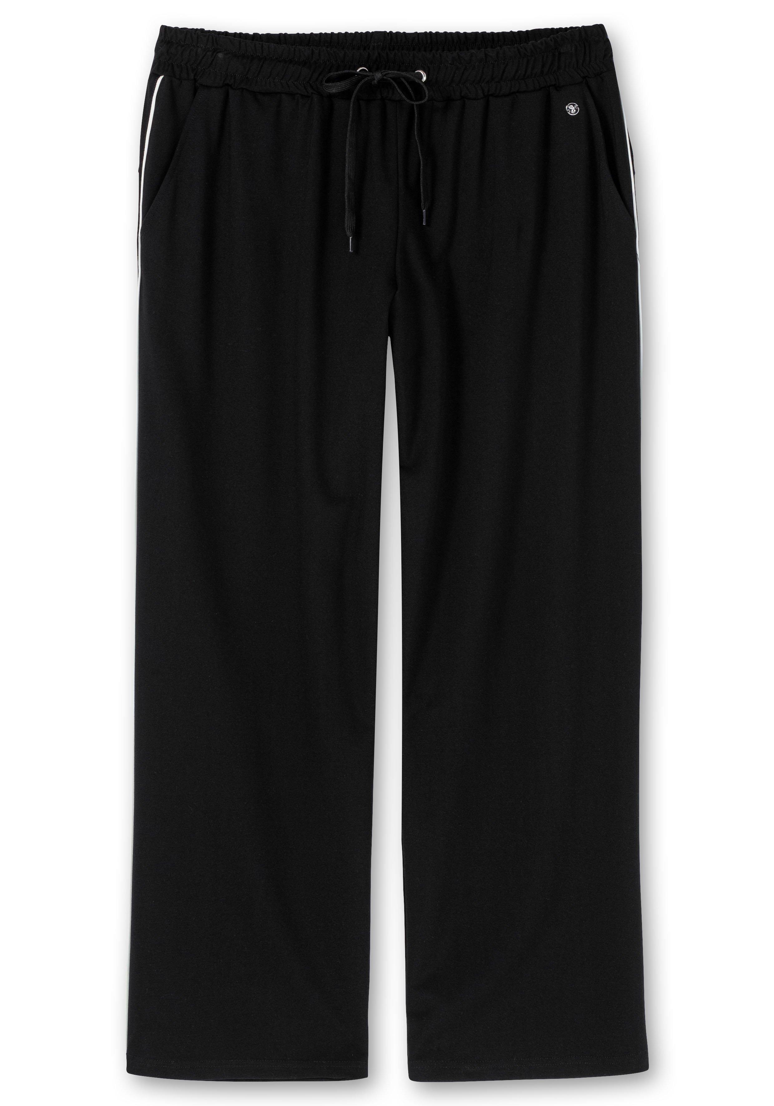 Sporthose mit weitem Bein und Kontraststreifen