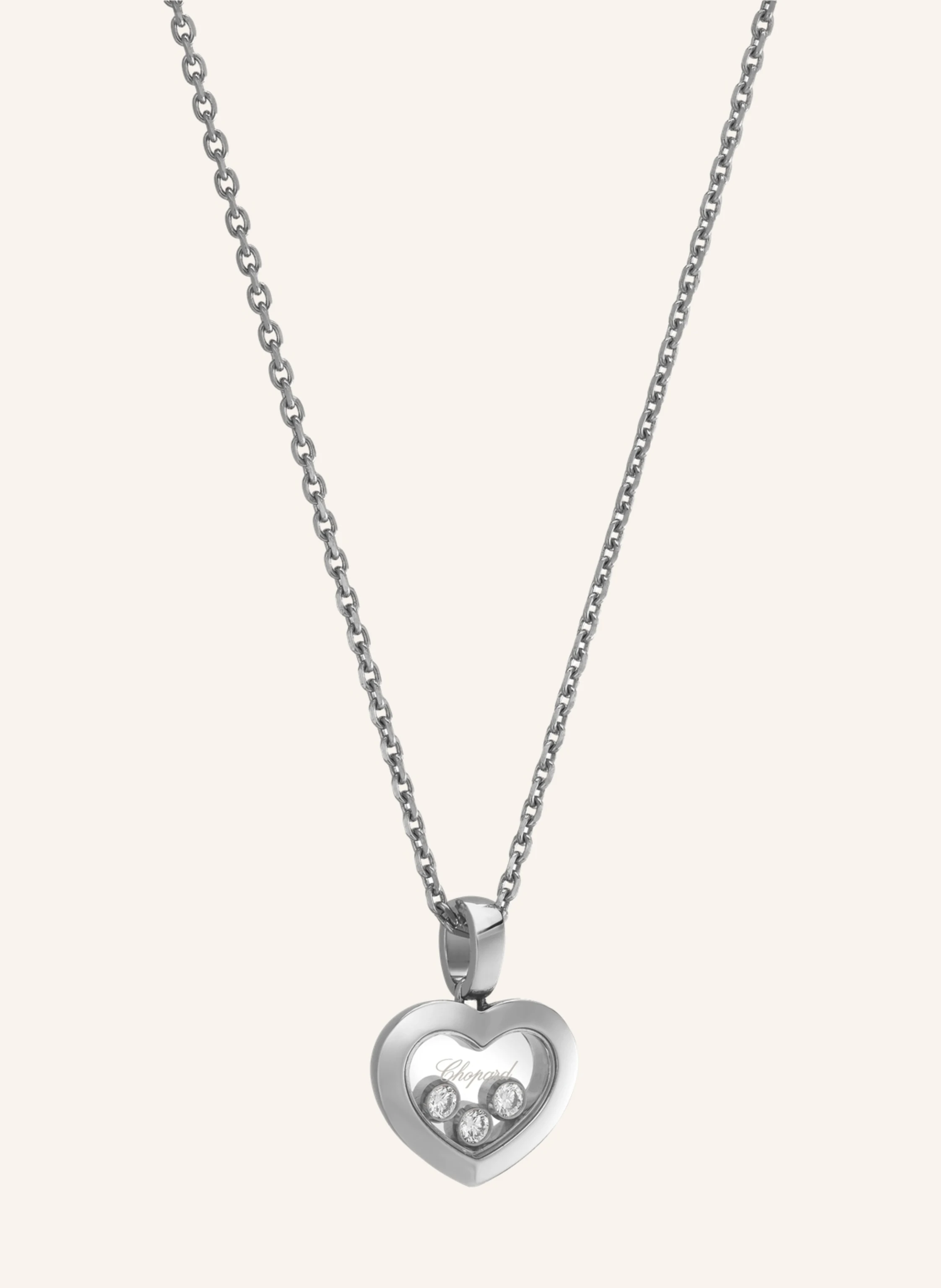 Chopard Anhänger HAPPY DIAMONDS ICONS Anhänger aus 18 Karat Weißgold und Diamanten
