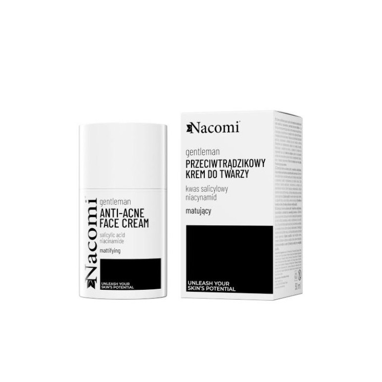 Nacomi Gentelman Anti-Akne mattierende Gesichtscreme für Männer 50 ml