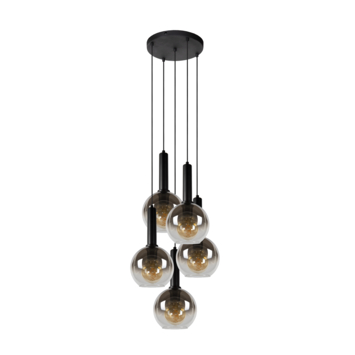 Lucide hanglamp Marius 5x40W zwart