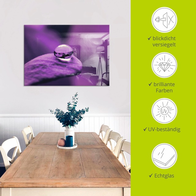 Artland Glasbild »Amethyst« Blumen 1 Stk. tlg. in verschiedenen Grössen