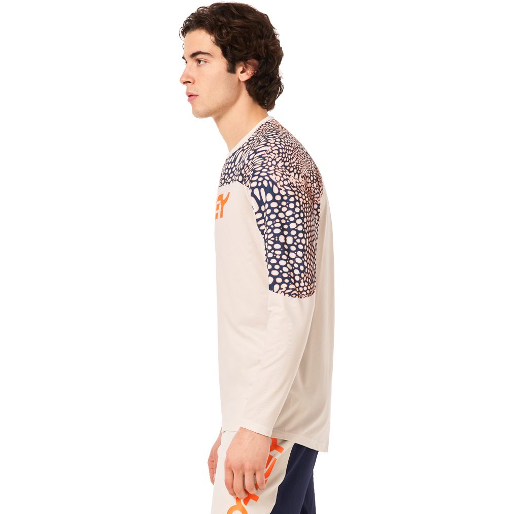 Oakley Maven Coast Longsleeve Trikot Herren distorted frogskin blue