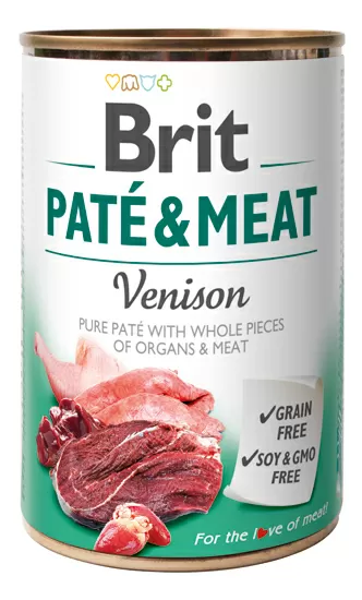 Brit Pate & Meat vådfoder m. vildt -  400 g.