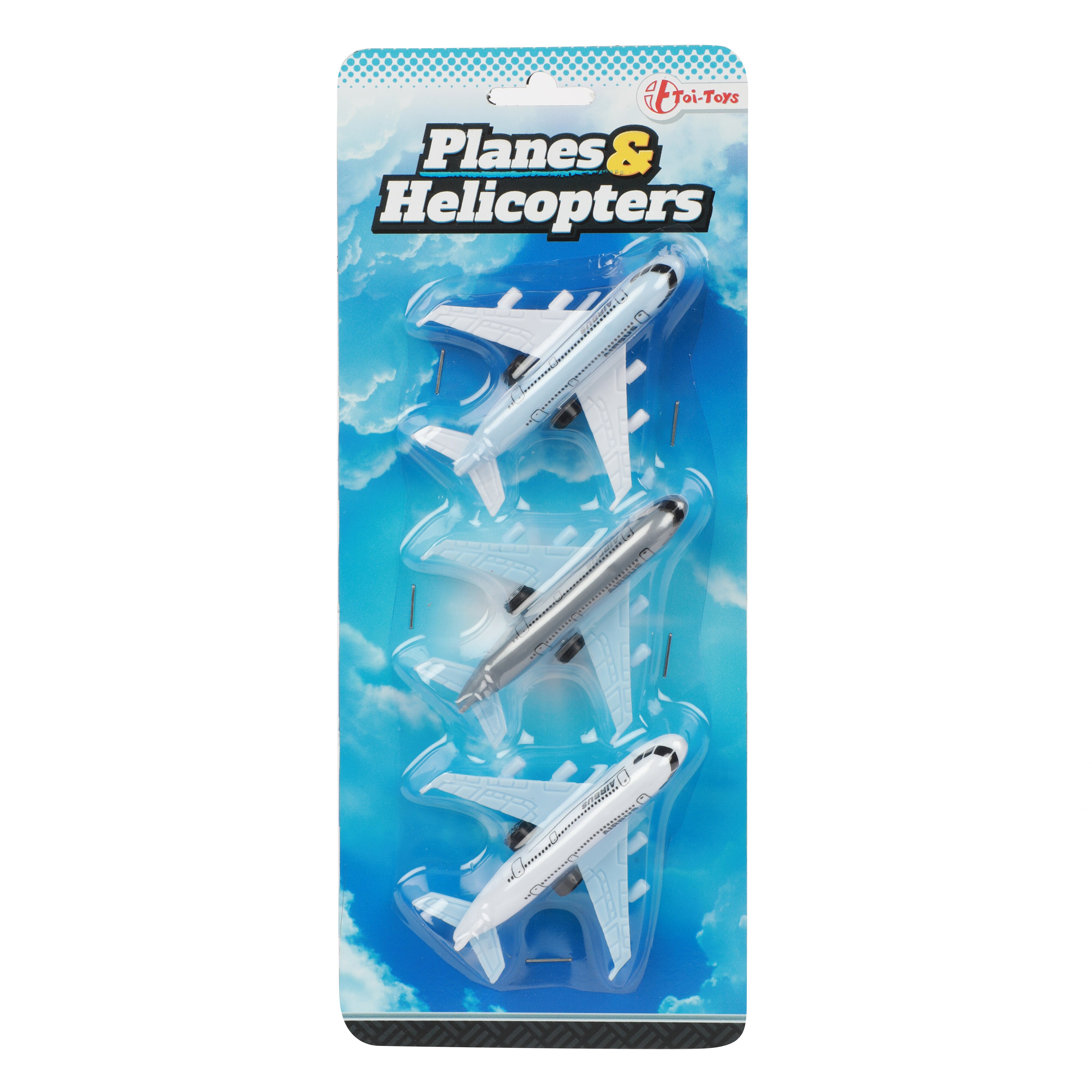 Toi-Toys - Spielzeugflugzeuge -Airbus Flugzeuge (3 Stück) Modellflugzeug Plane