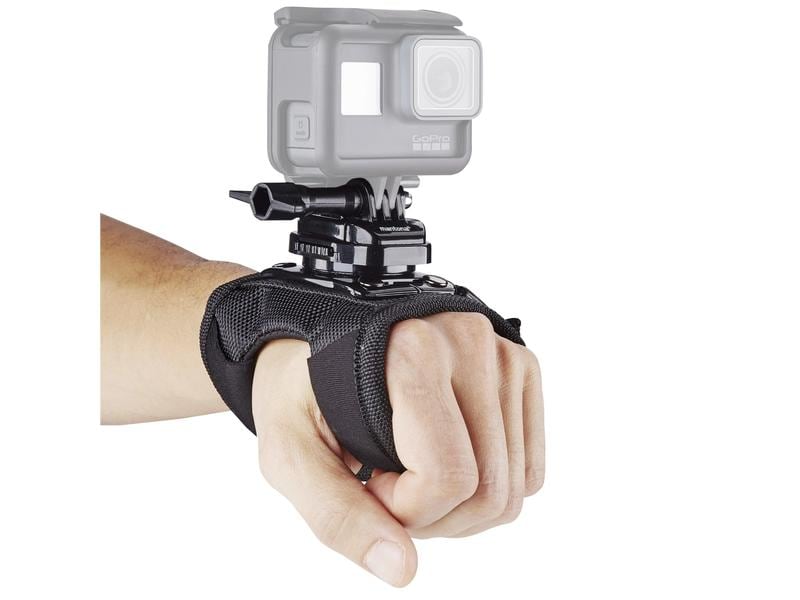 Mantona Handschuh mit 360° Schnellspann Halterung für GoPro Handschuh Halterung mit Schnellspannaufnahme für GoPro Adaptersysteme