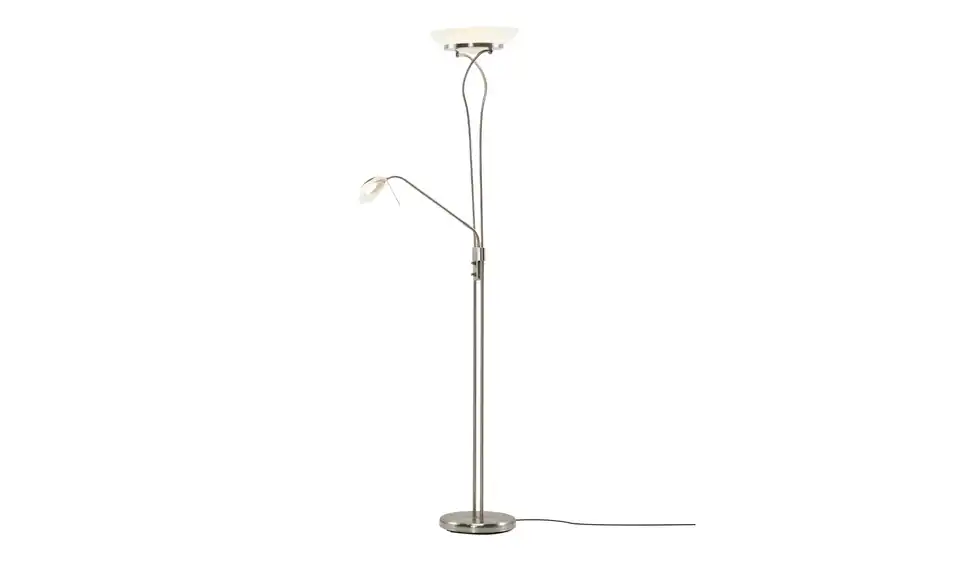 KHG LED Fluter 2-flammig matt, lackiert, silberfarben