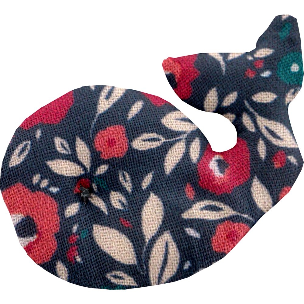 Barrette Baleine Camelias Rubis