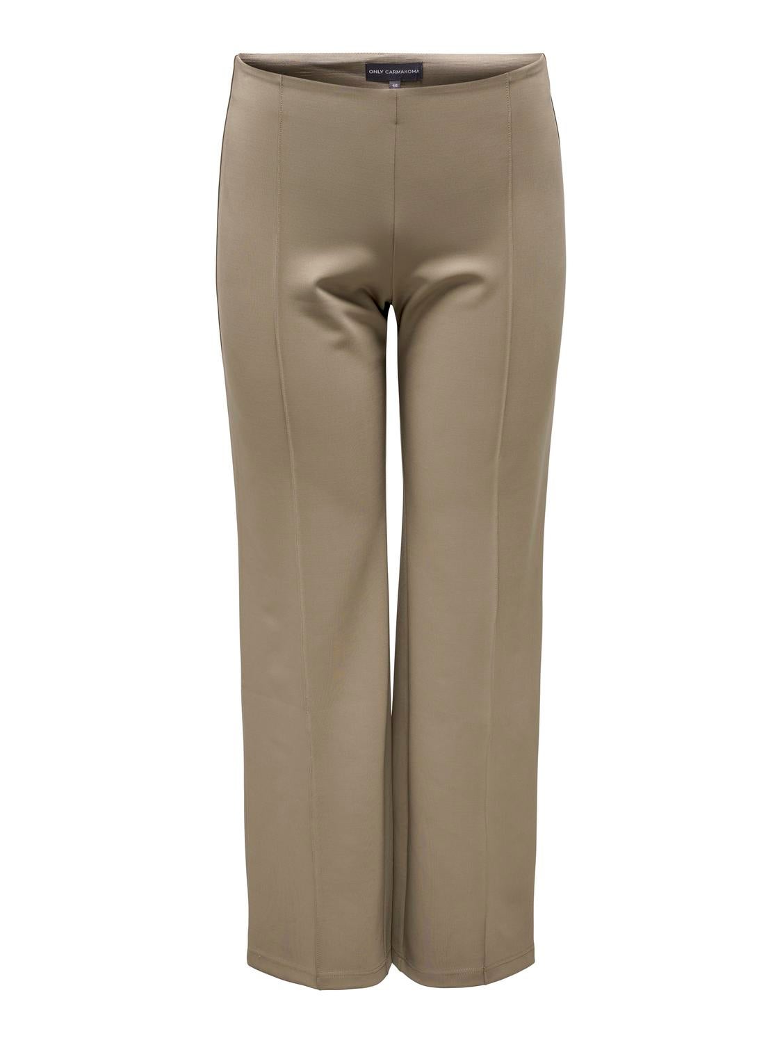 CARLAUREL Hohe Taille Gerade geschnitten Hose Weathered Teak