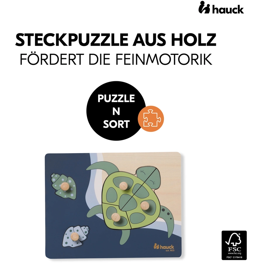 hauck Steckpuzzle Puzzle N Sort Turtle