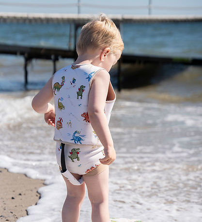 Filibabba Schwimmweste - 5-6 Jahre - UV50+ - Dino Strand