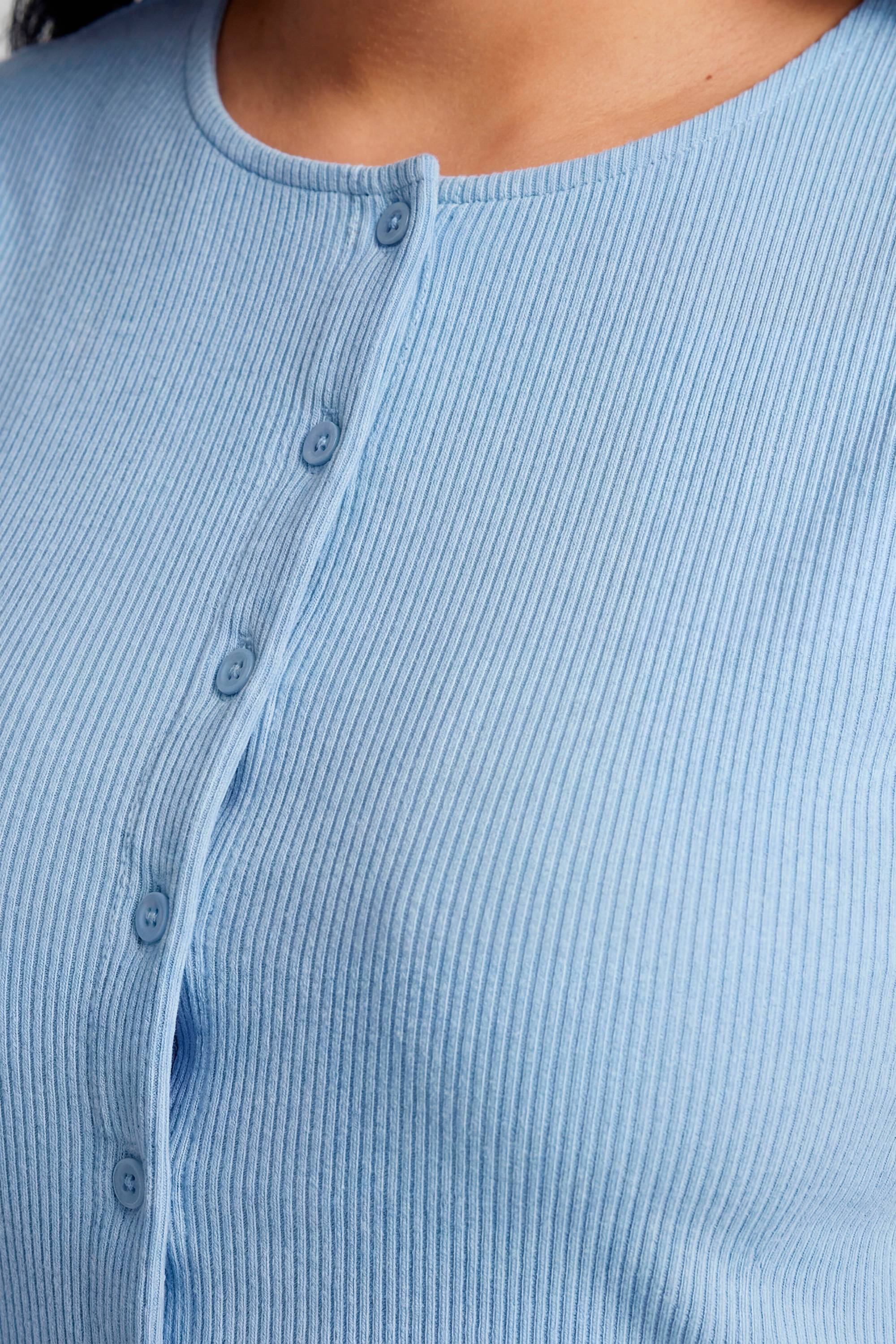 boohoo Ensemble Coordonné Grande Taille Haut Côtelé À Boutons Et Pantalon