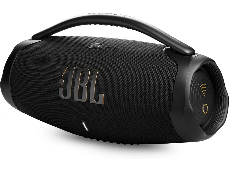 JBL Bluetooth Speaker Boombox 3 Wi-Fi Schwarz Leistungsstarker tragbarer WLAN- und Bluetooth-Lautsprecher