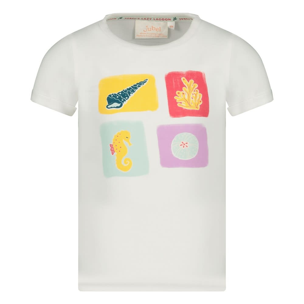 Jubel Jubel t-shirt - Lazy Lagoon wit
