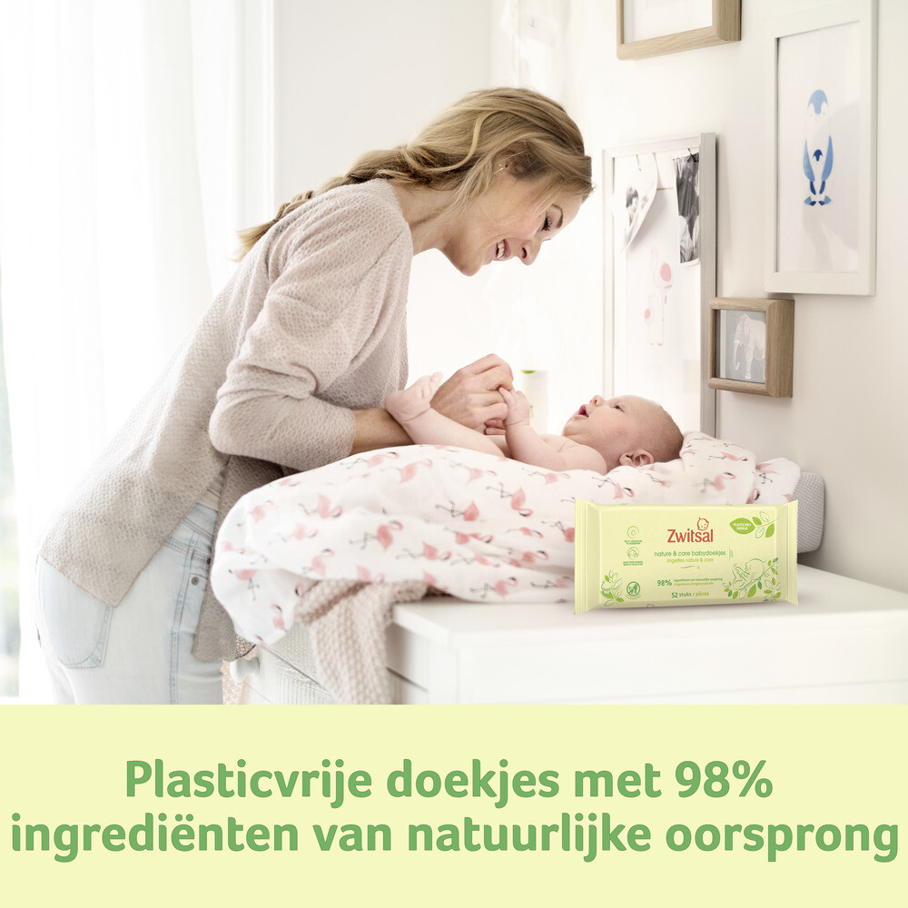 Zwitsal Babydoekjes Nature & Care12x52 stuks