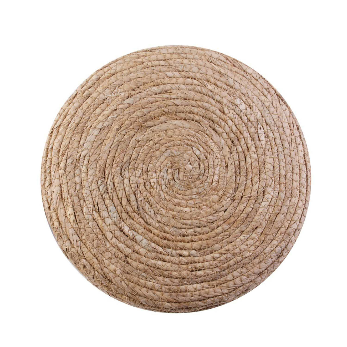 Home Deco Factory Tabouret tressé sable - 30x43x30 cm