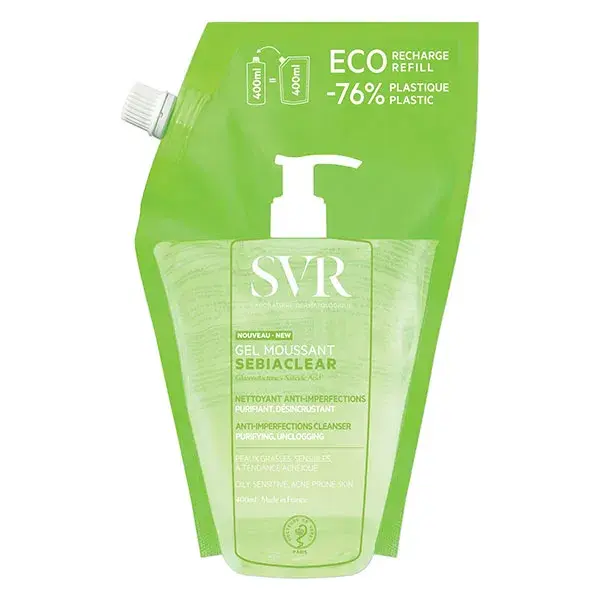 Refil de gel espumante SVR Sebiaclear 400ml