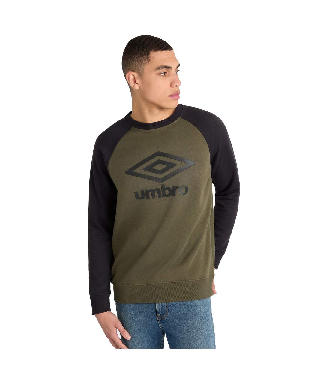 Umbro - Sweat CORE - Homme (Vert kaki foncé / Noir) - UTUO1330