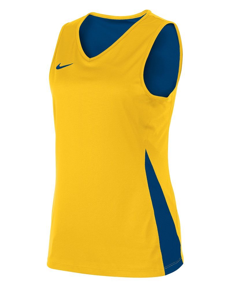 Maillot de basket reversible Nike Team Jaune & Bleu Royal pour femme