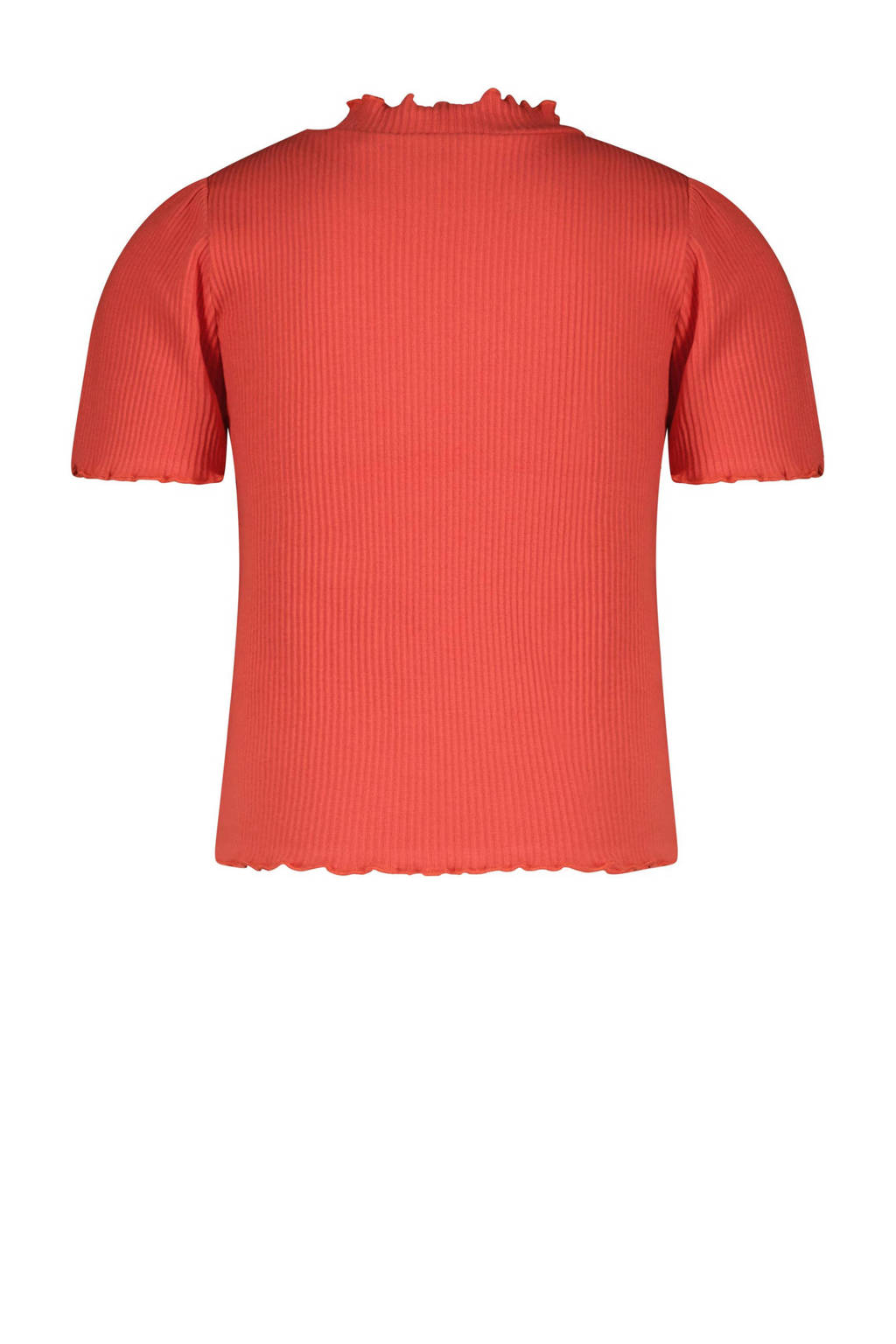 Moodstreet T-shirt met tekst koraalrood