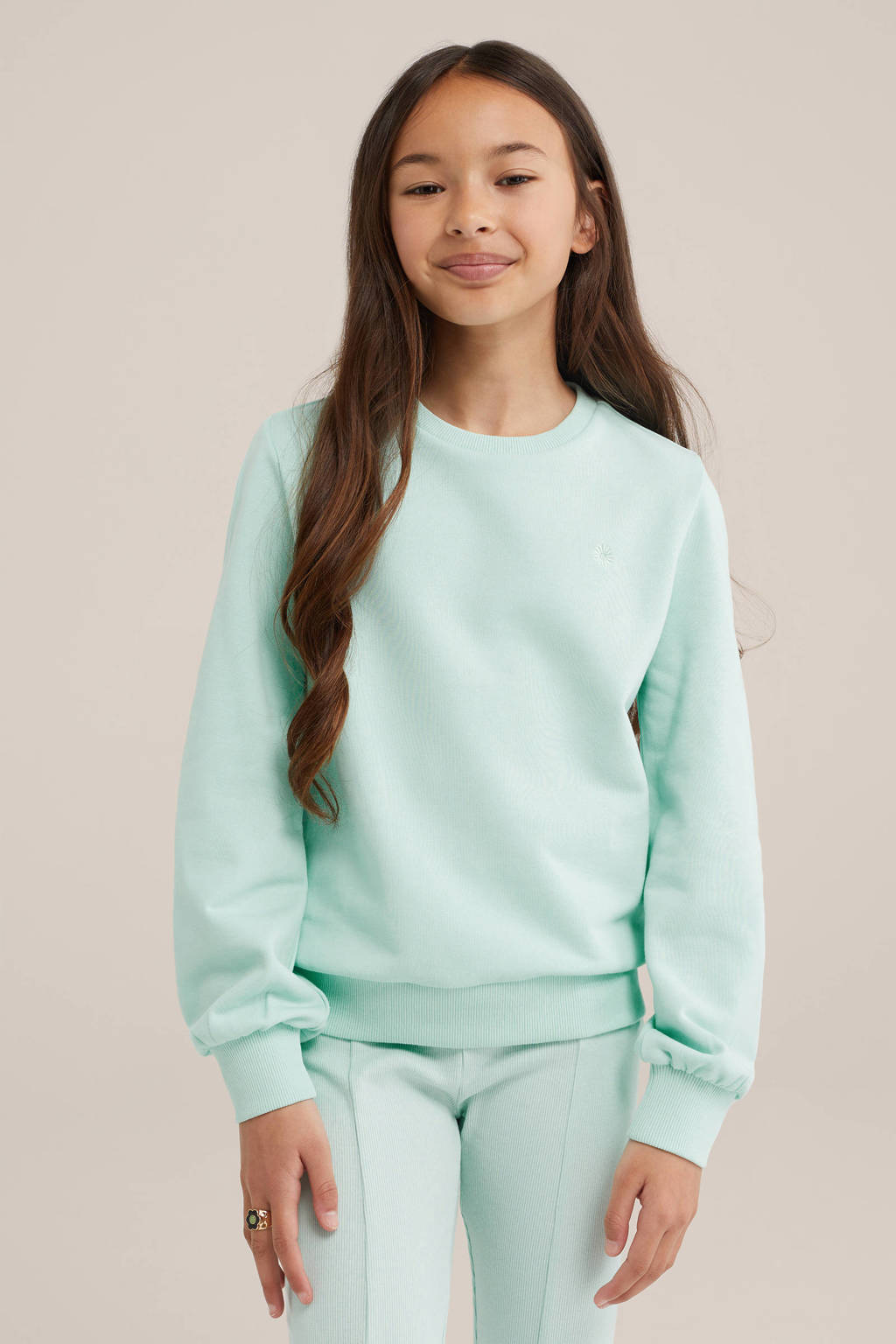 WE Fashion sweater mintgroen