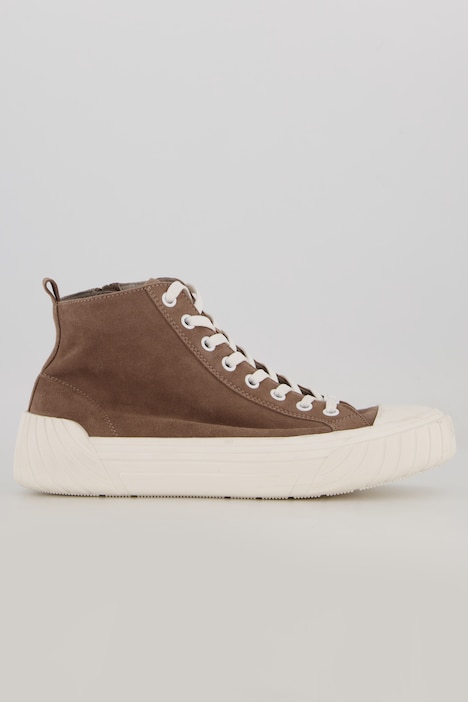 Caprice Leder-Sneaker, hoher Schaft, Zipper, Komfortweite