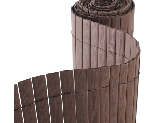 Konsta privacyscherm, massief PVC-materiaal, 3 x 0,9 m, bruin