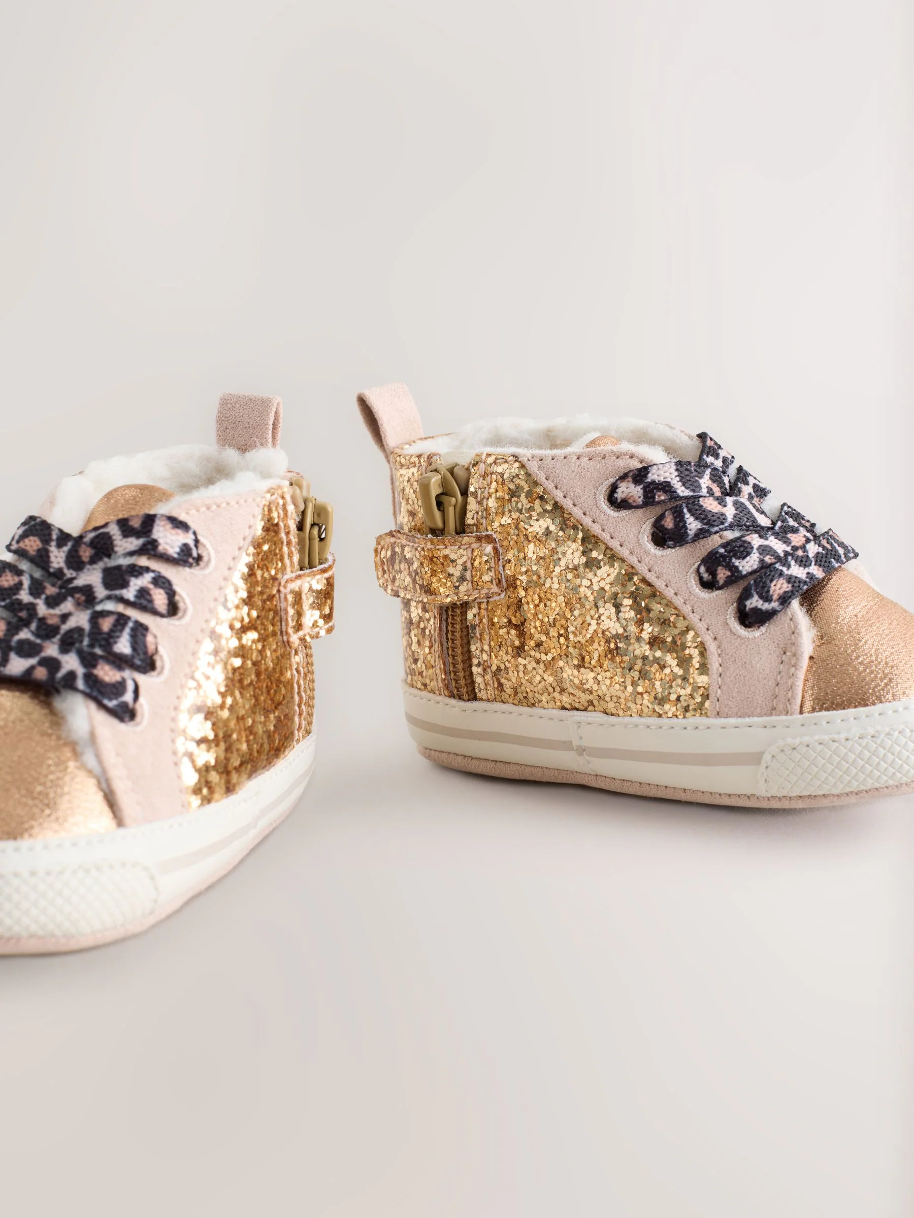Goud - Hoge Baby sneakers (0-24mnd)