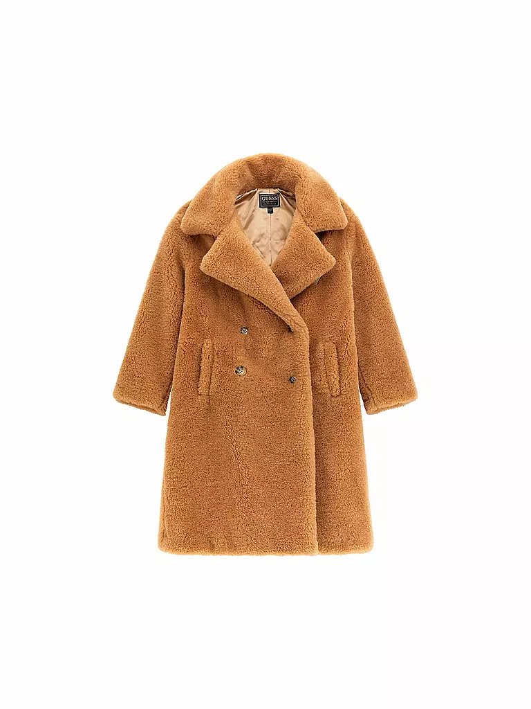 GUESS Mädchen Mantel in Felloptik SHERPA COAT beige
