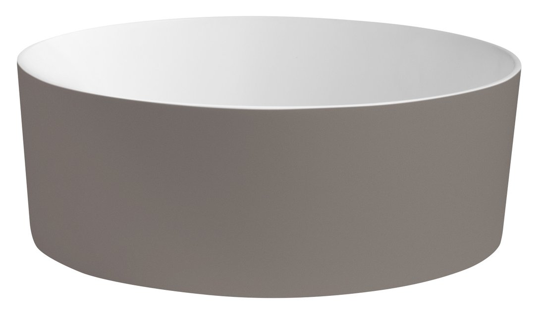 Sapho Thin waskom solid surface 38x14.2cm bruin
