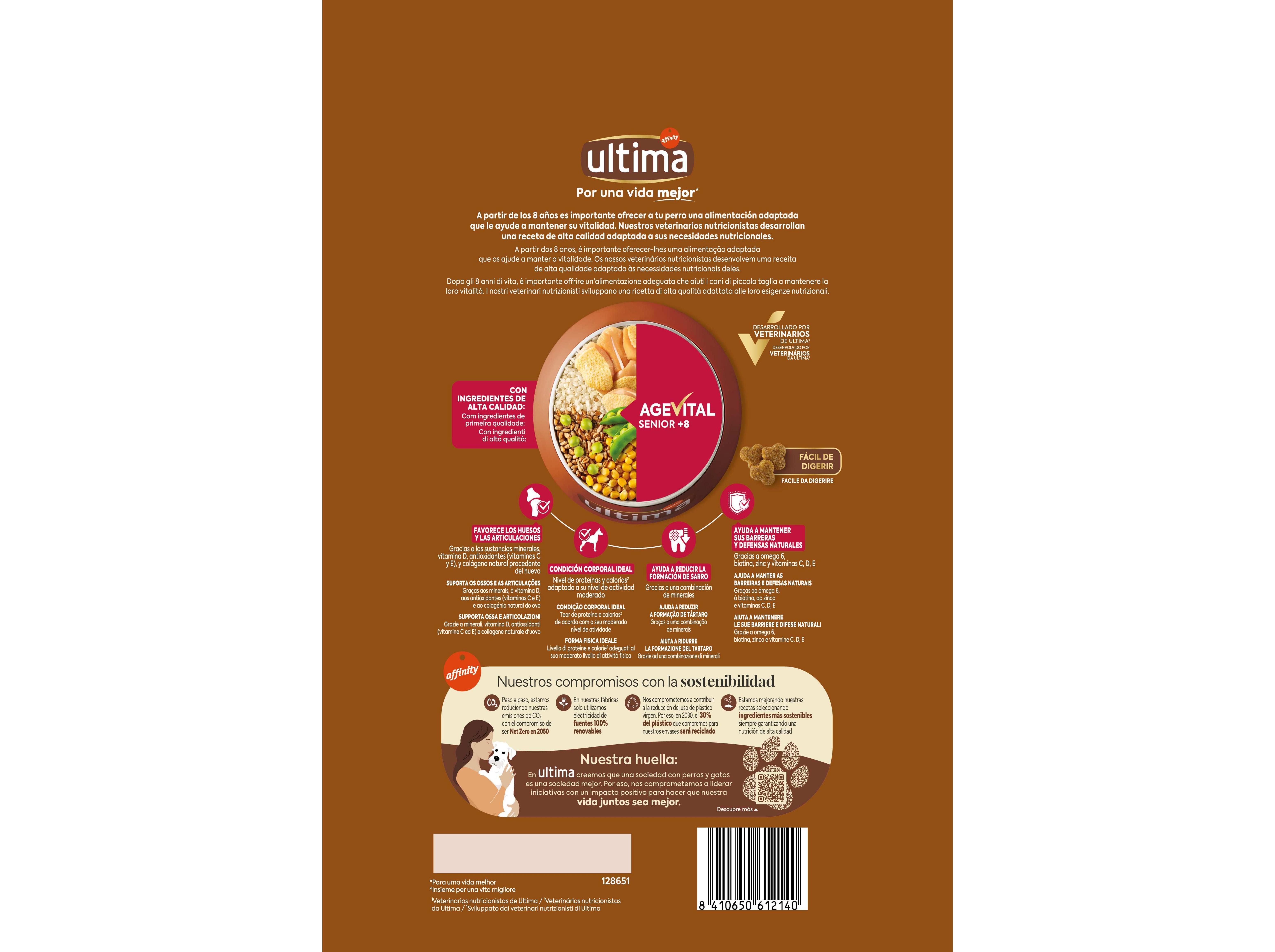 RAÇÃO PARA CÃO MINI ULTIMA SÉNIOR 2.5KG