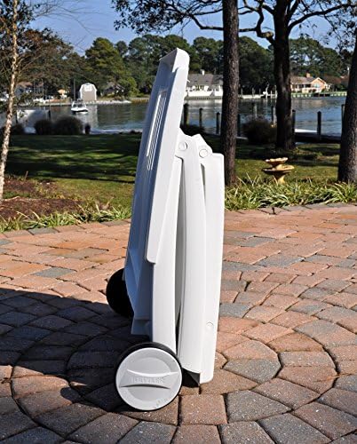 Kettler Roma Advantage Gartenliege weiß - klappbare Sonnenliege für Garten, Terrasse und Balkon - Rückenlehne mehrstufig verstellbar - wetterfeste Rollliege aus beständigem Kunststoff