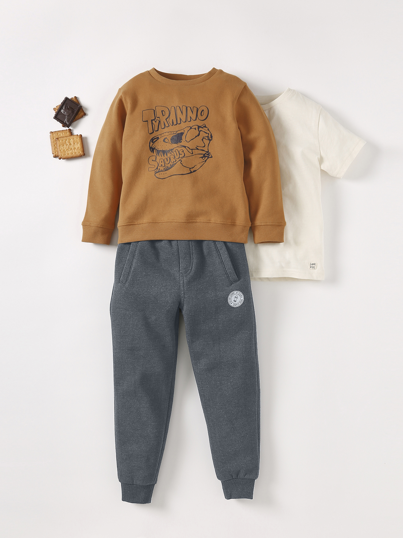 Conjunto de calça de moletom para meninos + camiseta de manga curta personalizável para meninos + moletom com estampa gráfica para meninos