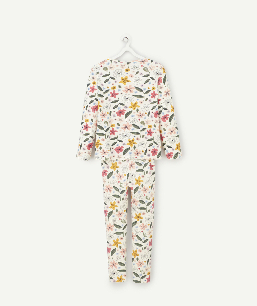 PYJAMA FILLE EN COTON IMPRIMÉ FLORAL COLORÉ