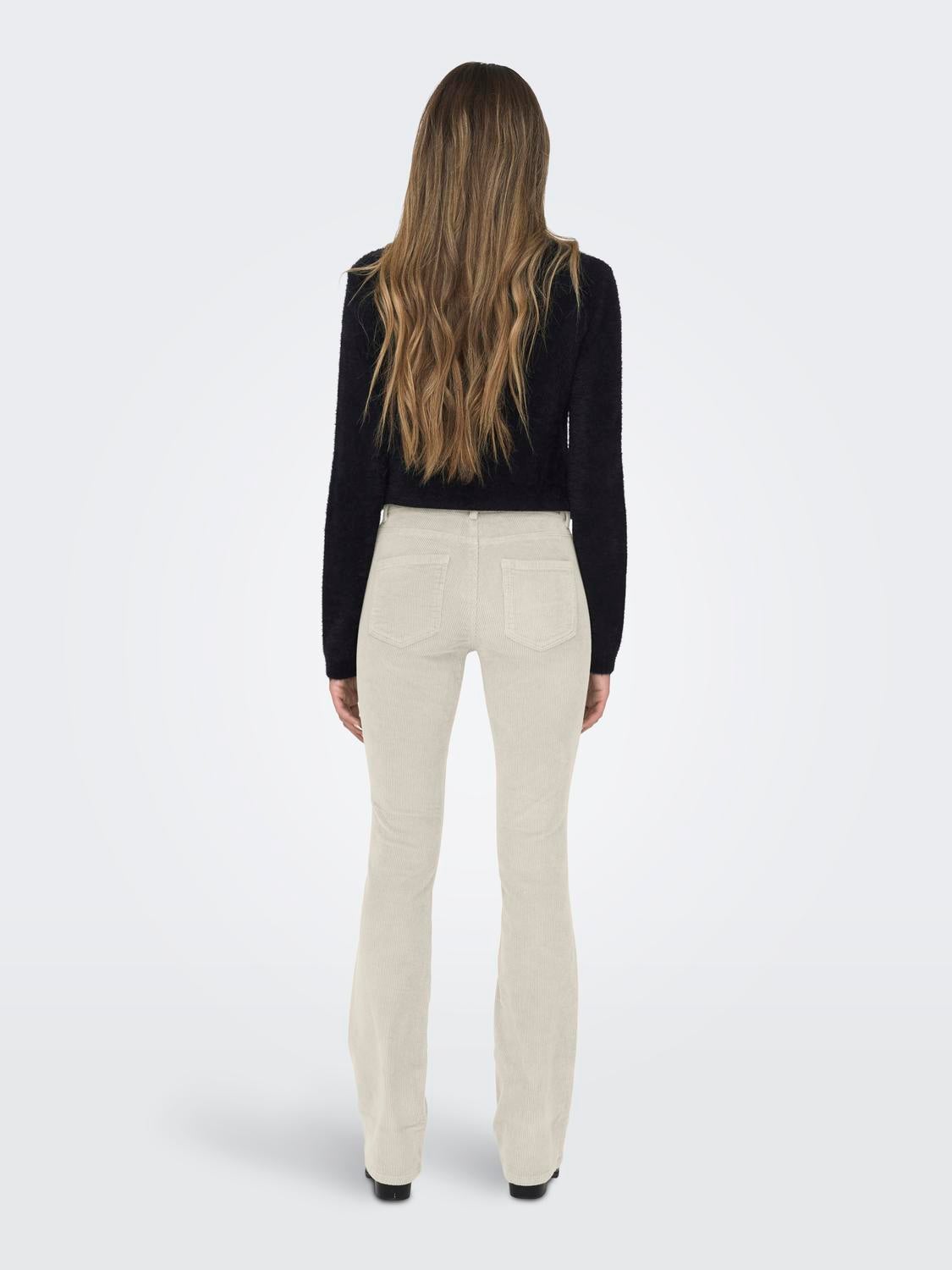 ONLMARY-GLOBAL Mittlere Taille Ausgestellt Hose Pumice Stone