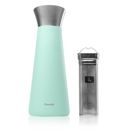 Carafe Isotherme 1L-Avec filtre - QWETCH Vert Pastel