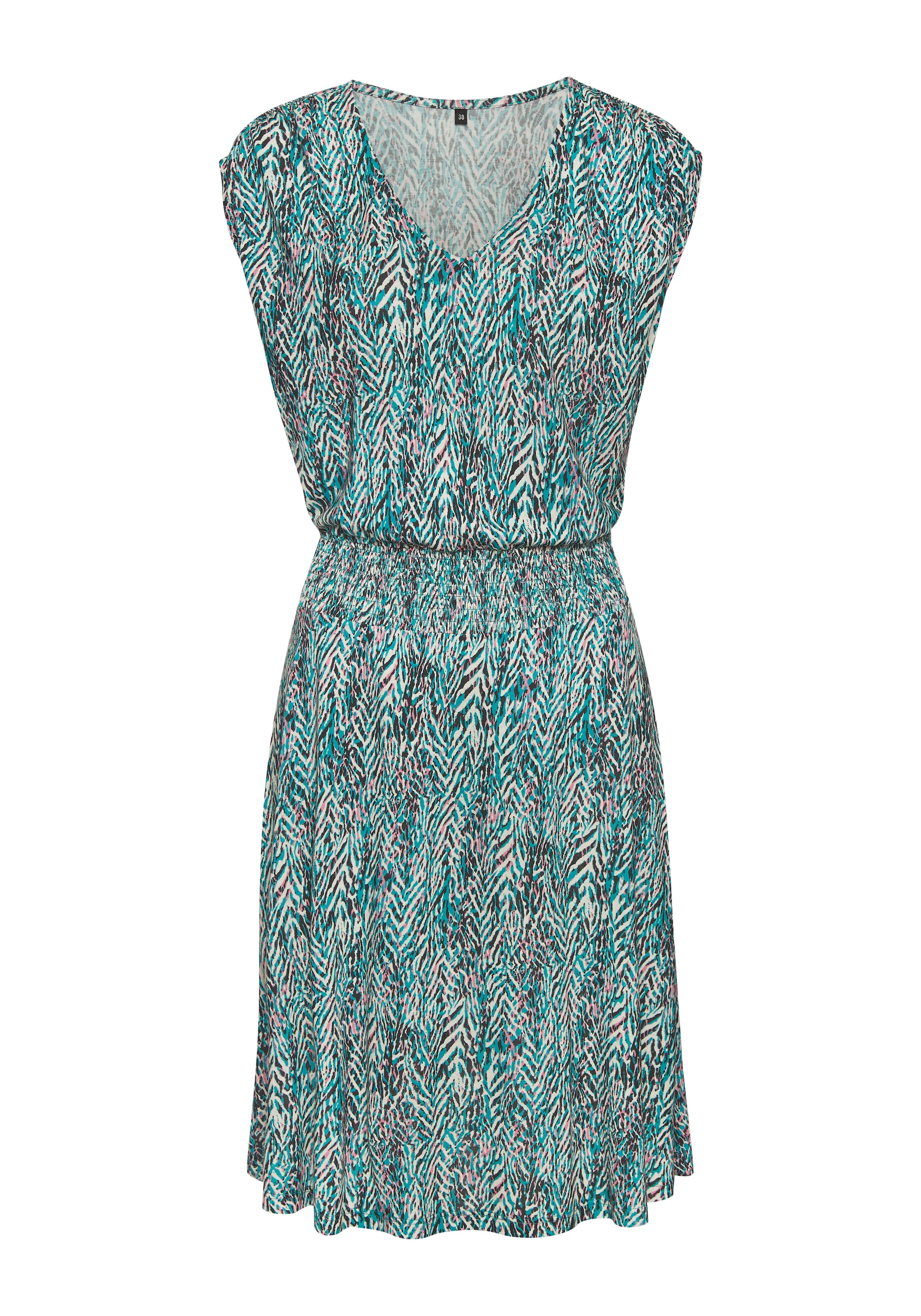 Vivance Sommerkleid mit Alloverdruck, kurzes Jerseykleid, casual