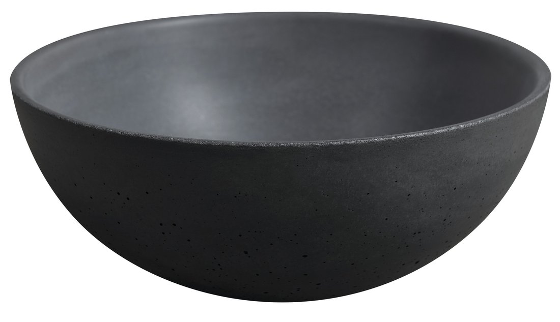 Sapho Minor toilet waskom beton 26cm antraciet met houder links