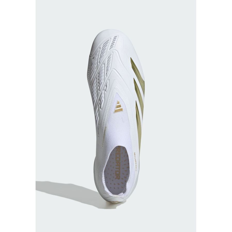 adidas Predator Elite Laceless FG Day Spark - Blanc/Doré/Blanc