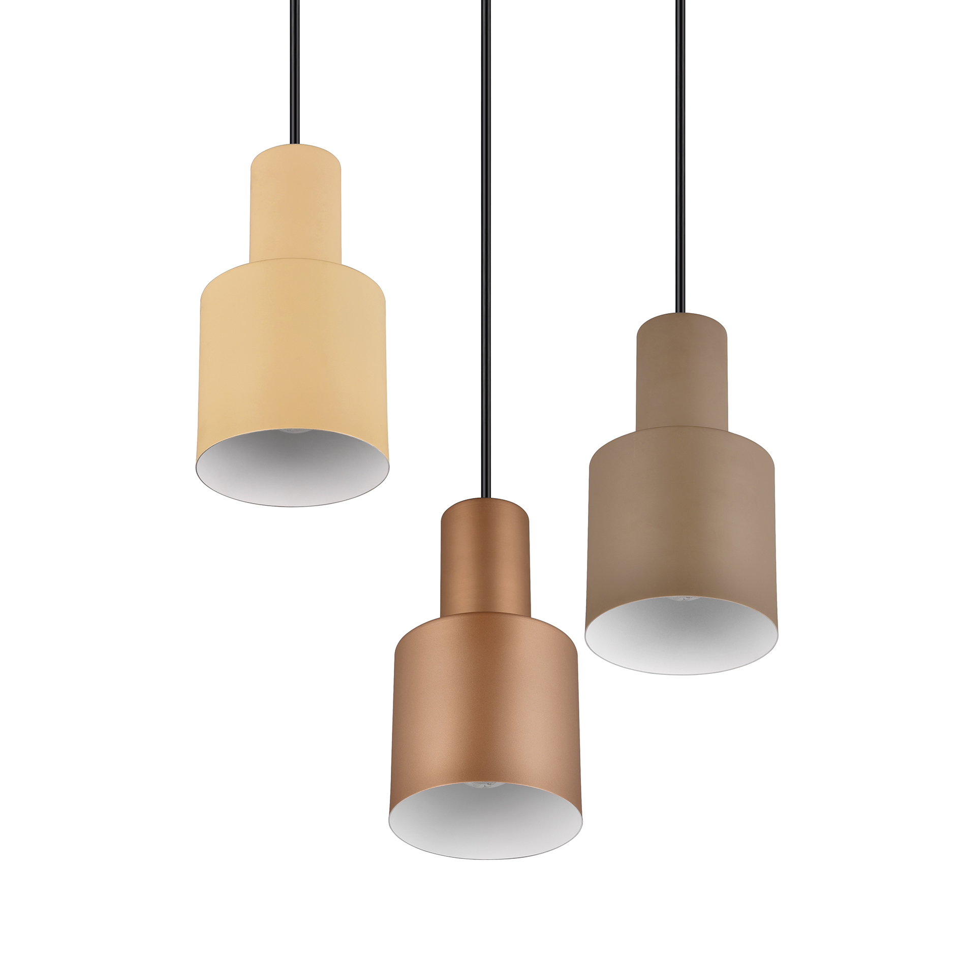 Pendelleuchte - beige-coffee-taupe - 3-flammig